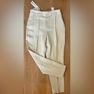 Zara cream color tailored pants